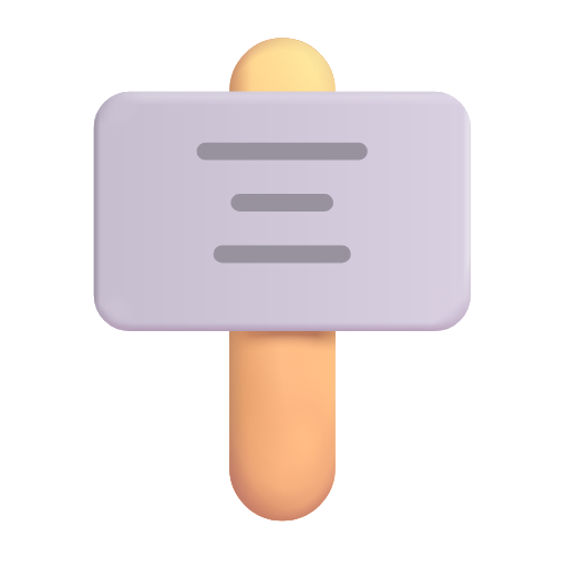 placard as rendered by Microsoft 3D Fluent