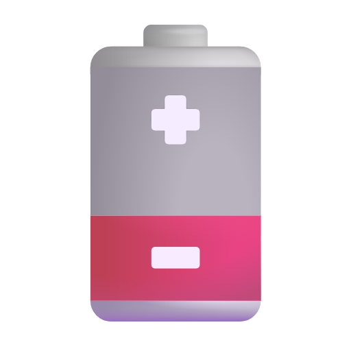 low battery as rendered by Microsoft 3D Fluent