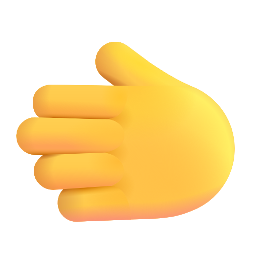 nach links weisende Hand as rendered by Microsoft 3D Fluent