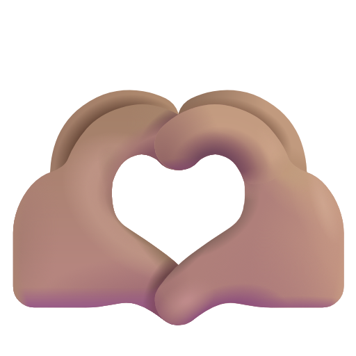 heart hands: medium skin tone as rendered by Microsoft 3D Fluent