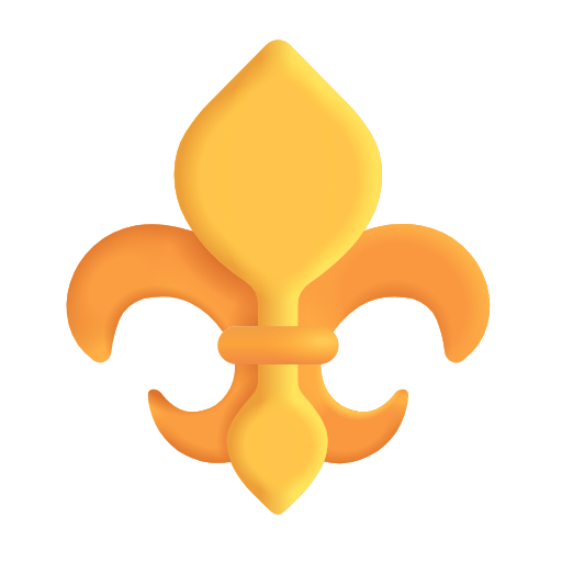 fleur-de-lis as rendered by Microsoft 3D Fluent