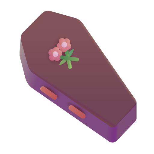 coffin as rendered by Microsoft 3D Fluent