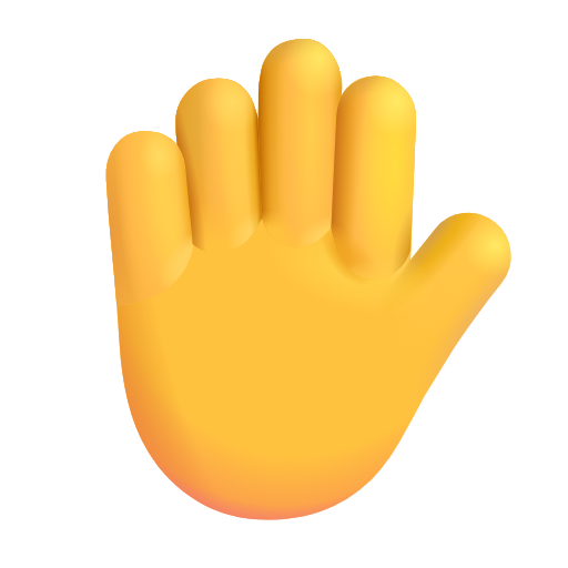 mano alzata as rendered by Microsoft 3D Fluent