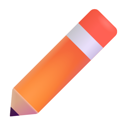 pencil as rendered by Microsoft 3D Fluent