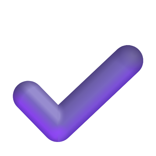 segno di spunta as rendered by Microsoft 3D Fluent