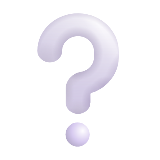 white question mark as rendered by Microsoft 3D Fluent