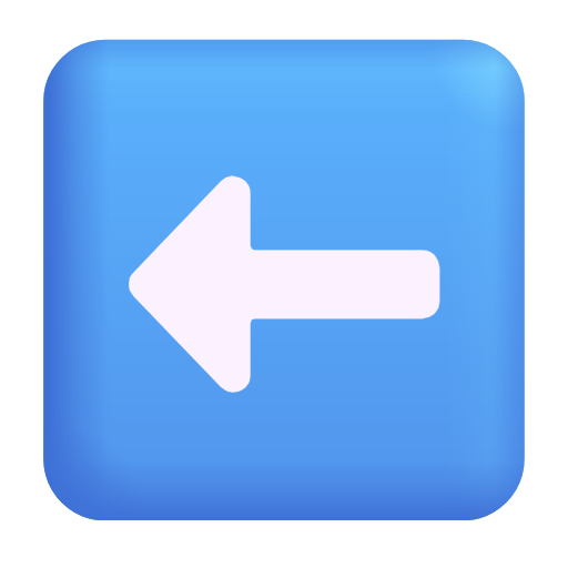 Pfeil nach links as rendered by Microsoft 3D Fluent
