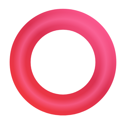 hollow red circle as rendered by Microsoft 3D Fluent