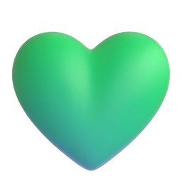 Green Heart as drawn by Microsoft Teams in 1.0