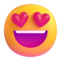 Smiling Face with Heart-Eyes, the design in this release
