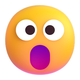 Face with Open Mouth as drawn by Microsoft Teams in 1.0
