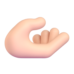 Palm up Hand: Light Skin Tone, the previous design