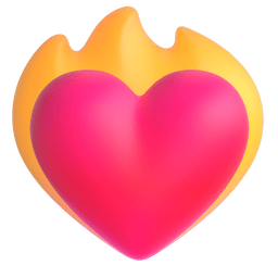 Heart on Fire as drawn by Microsoft Teams in 1.0