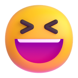 Grinning Squinting Face as drawn by Microsoft Teams in 14.0