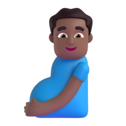 Pregnant Man: Medium-Dark Skin Tone, the design in this release