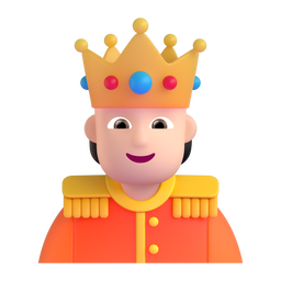 Person with Crown: Light Skin Tone, the design in this release