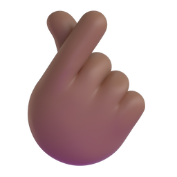 Hand with Index Finger and Thumb Crossed: Medium-Dark Skin Tone, the design in this release