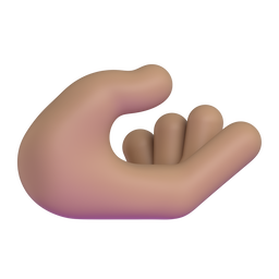 Palm up Hand: Medium Skin Tone, the design in this release