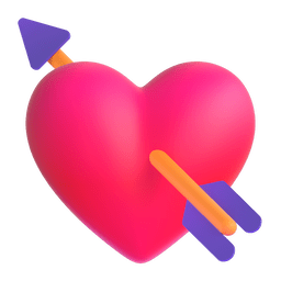 Heart with Arrow as drawn by Microsoft Teams in 15.0