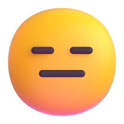 Expressionless Face as drawn by Microsoft Teams in 15.0