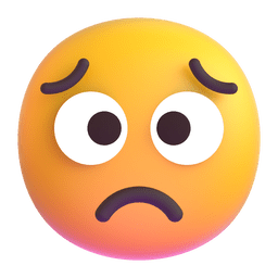 Worried Face as drawn by Microsoft Teams in 15.0