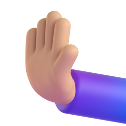 Leftwards Pushing Hand: Medium-Light Skin Tone, the design in this release