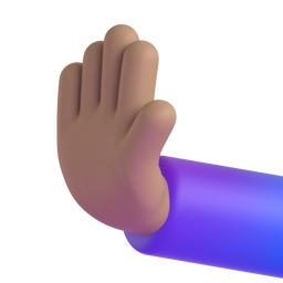 Leftwards Pushing Hand: Medium Skin Tone, the design in this release