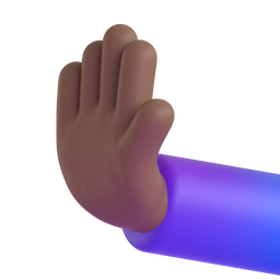 Leftwards Pushing Hand: Medium-Dark Skin Tone, the design in this release