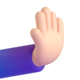 Rightwards Pushing Hand: Light Skin Tone, the design in this release