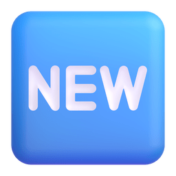 Wort „New“ in blauem Quadrat as rendered by Microsoft Teams