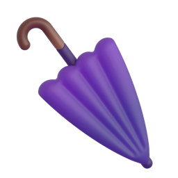 closed umbrella as rendered by Microsoft Teams