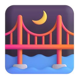 bridge at night as rendered by Microsoft Teams