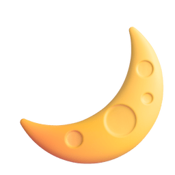 crescent moon as rendered by Microsoft Teams