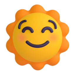 sun with face as rendered by Microsoft Teams