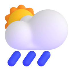 sun behind rain cloud as rendered by Microsoft Teams