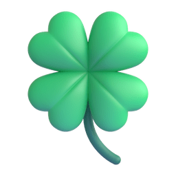 four leaf clover as rendered by Microsoft Teams