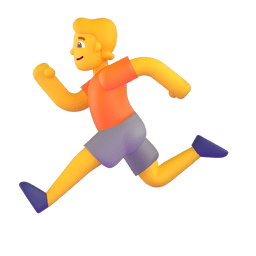 person running as rendered by Microsoft Teams