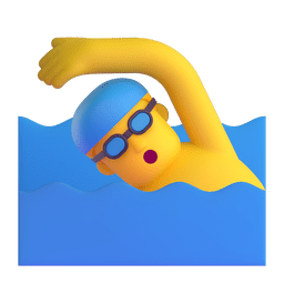 man swimming as rendered by Microsoft Teams