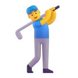 man golfing as rendered by Microsoft Teams