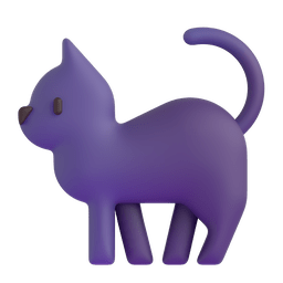 black cat as rendered by Microsoft Teams