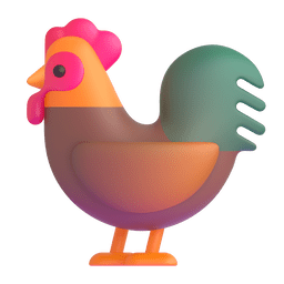 rooster as rendered by Microsoft Teams