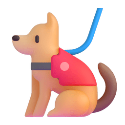 service dog as rendered by Microsoft Teams