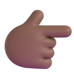 backhand index pointing right: medium-dark skin tone as rendered by Microsoft Teams