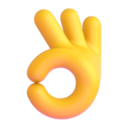 mano che fa OK as rendered by Microsoft Teams