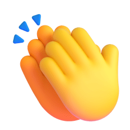 Clapping Hands as drawn by Microsoft Teams in 15.1