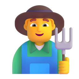 man farmer as rendered by Microsoft Teams