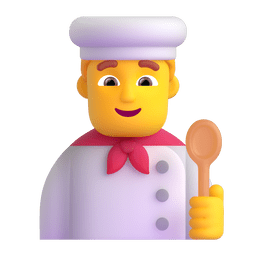man cook as rendered by Microsoft Teams