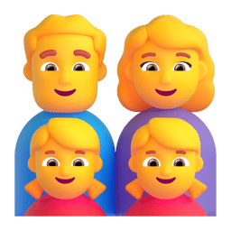 family: man, woman, girl, girl as rendered by Microsoft Teams