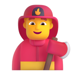 man firefighter as rendered by Microsoft Teams
