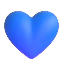 cuore blu as rendered by Microsoft Teams